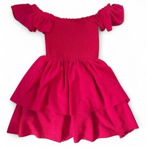 Express Fuchsia Off-Shoulder Dress